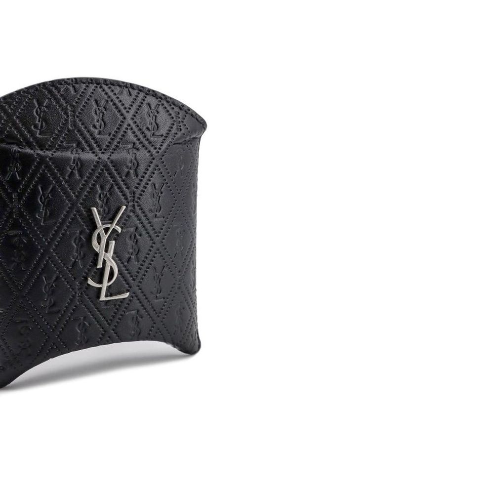 Saint Laurent Black Calfskin Airpod Holder – Exquisite Luxury Accessory