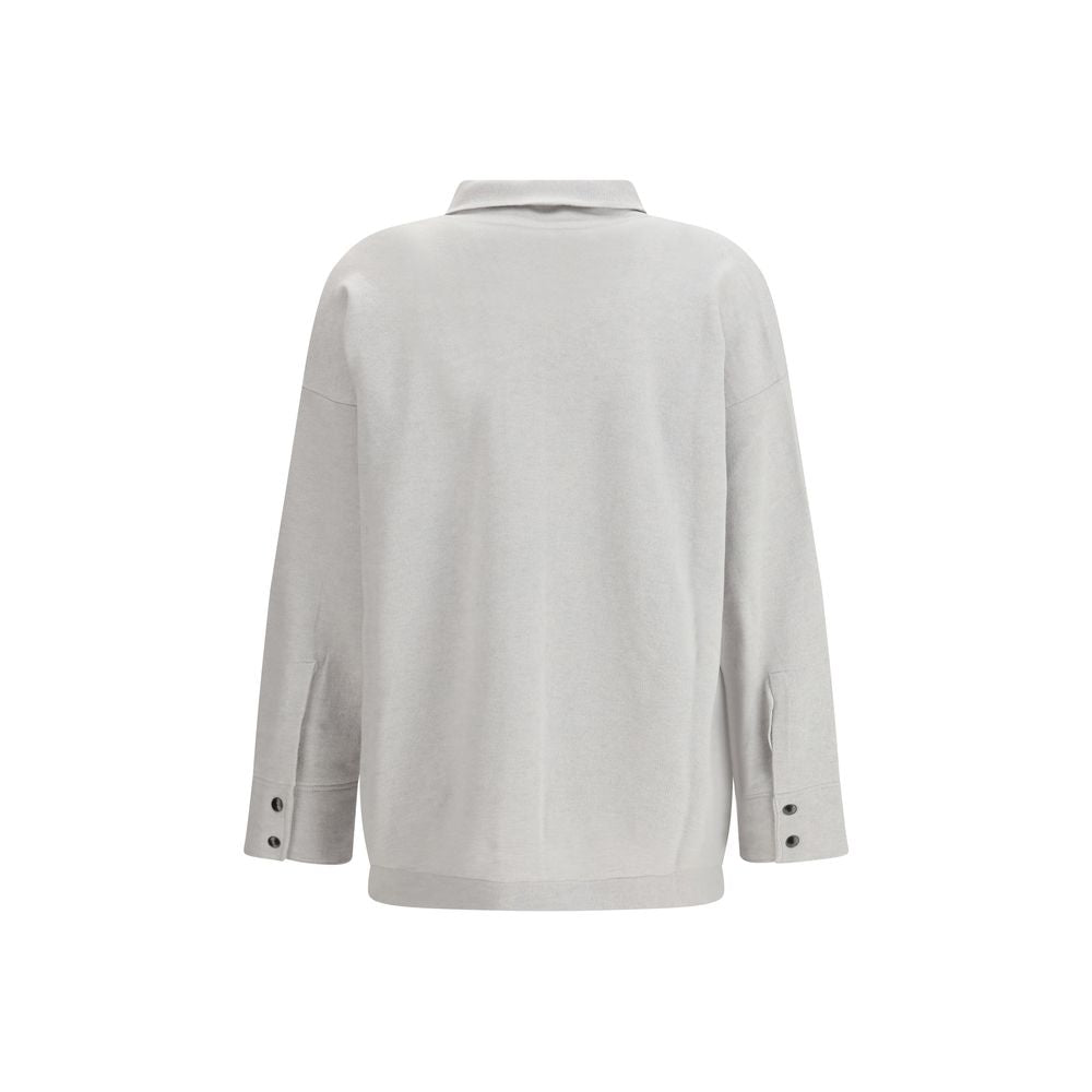 Fabiana Filippi Gray Fleece Wool Shirt - Timeless Elegance in Luxury