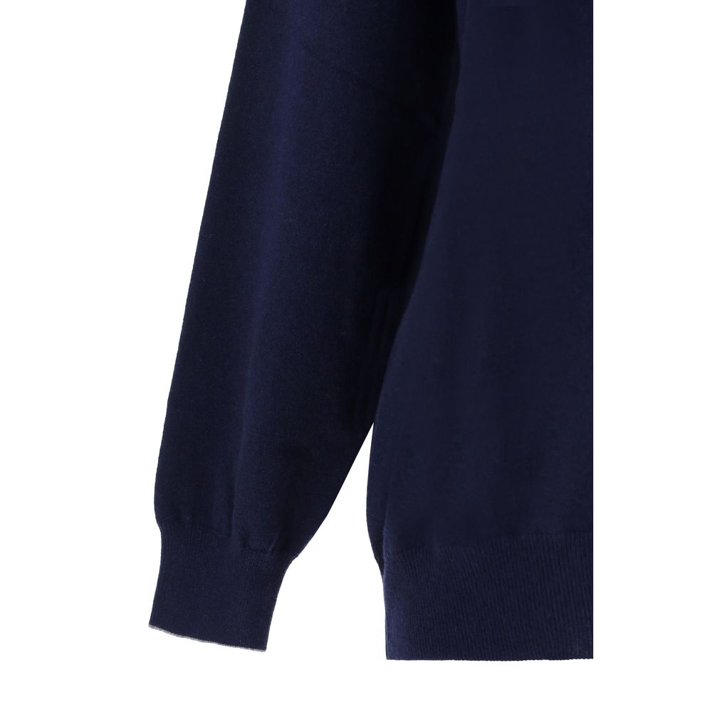 Brunello Cucinelli Blue Cashmere Cashmere Sweater