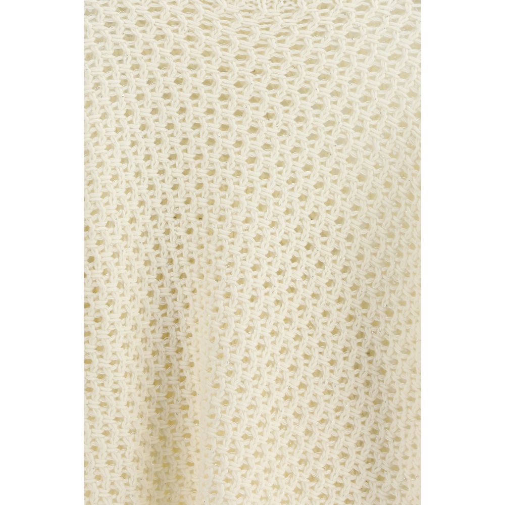 Fabiana Filippi Beige Fleece Wool Sweatshirt - Luxurious Elegance