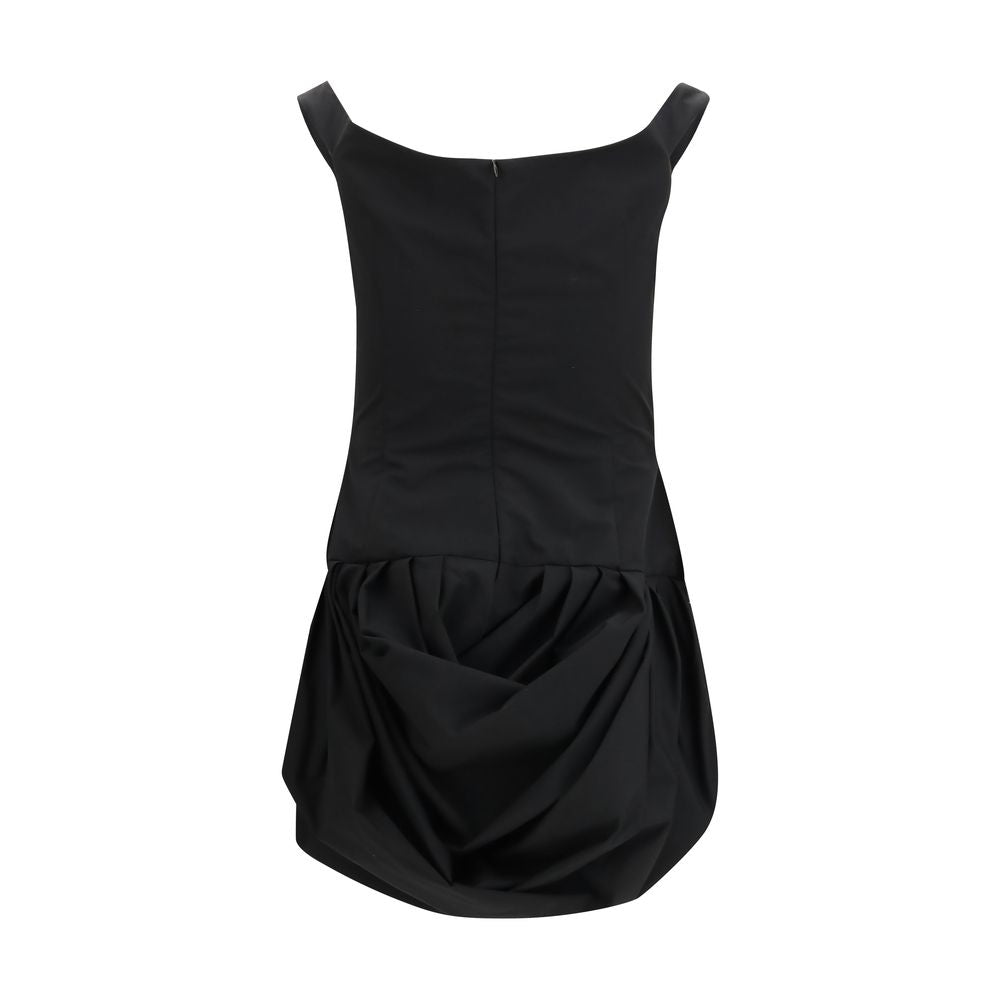 Magda Butrym Off-Shoulder Black Mini Dress - Exquisite Luxury