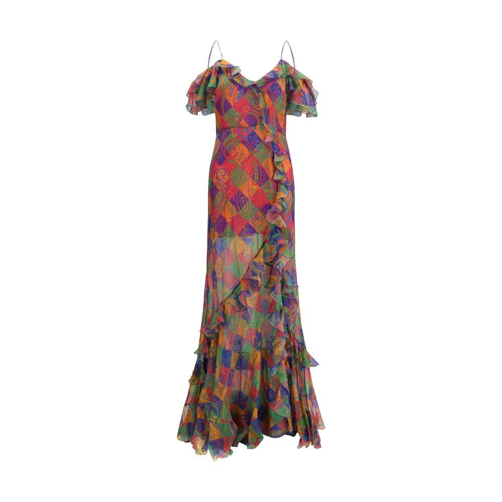 Indulge in the Etro Multicolor Silk Casual Dress, a masterpiece of luxurious silk and iconic Paisley, perfect for sophisticated occasions and timeless elegance.