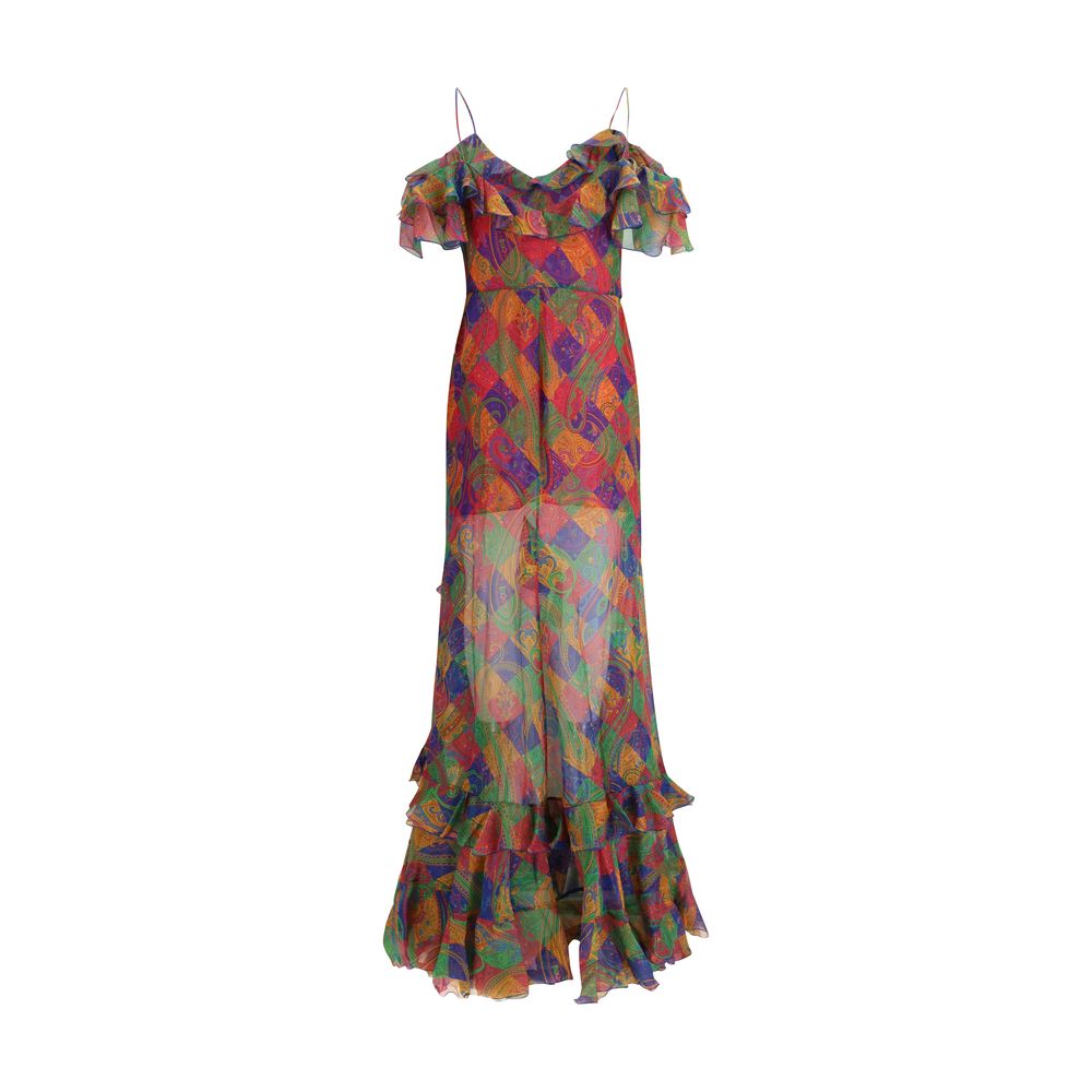 Indulge in the Etro Multicolor Silk Casual Dress, a masterpiece of luxurious silk and iconic Paisley, designed for those who embody elegance and sophistication.