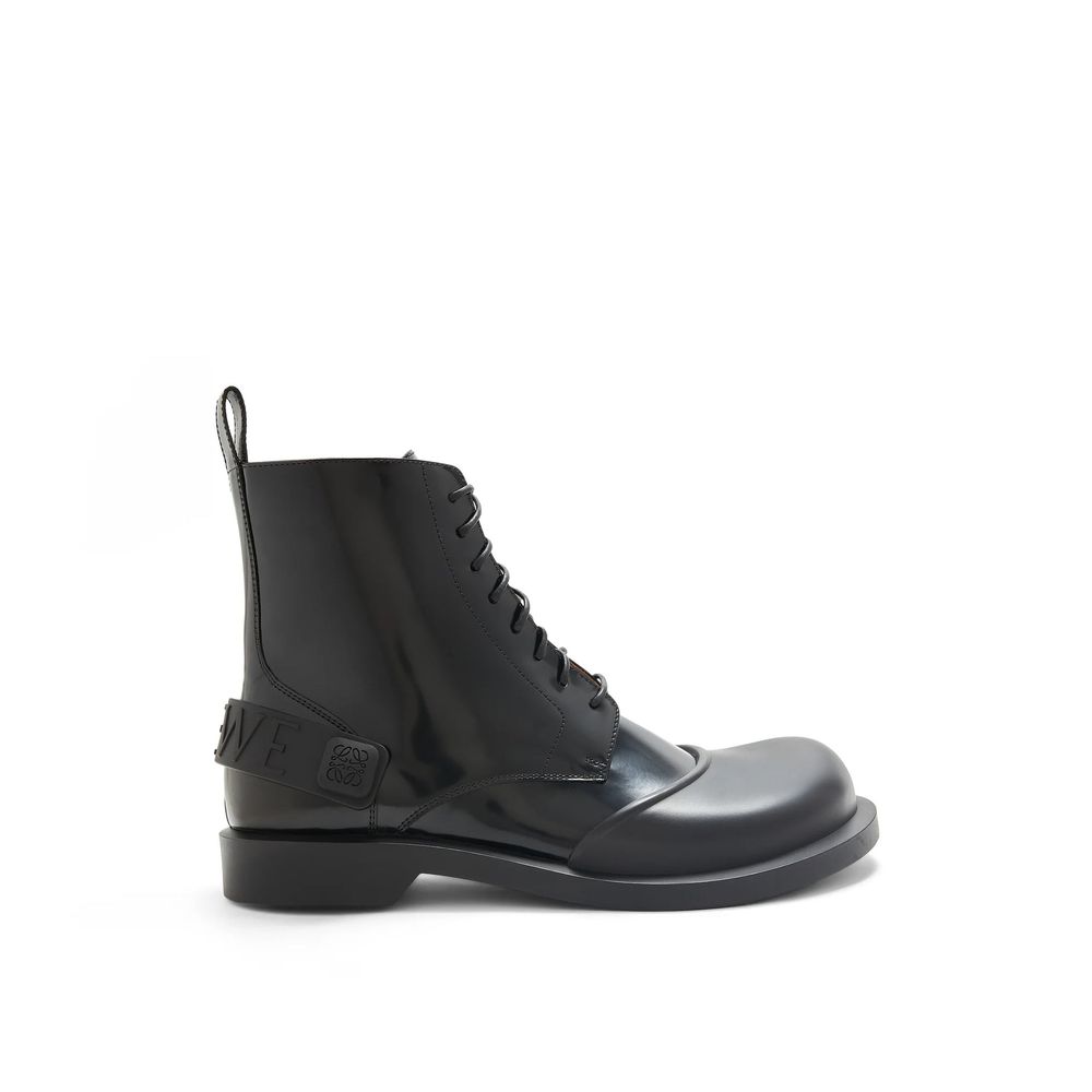 Loewe black calfskin lace-up boots front view