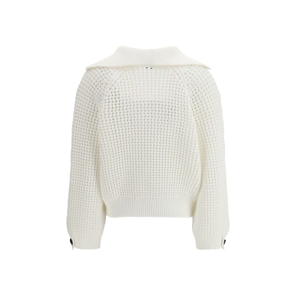 Brunello Cucinelli White Cotton Sweatshirt – Artisanal Luxury