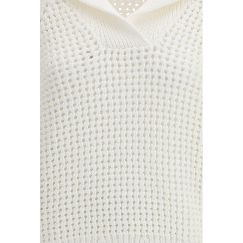 Brunello Cucinelli White Cotton Sweatshirt – Exquisite Couture