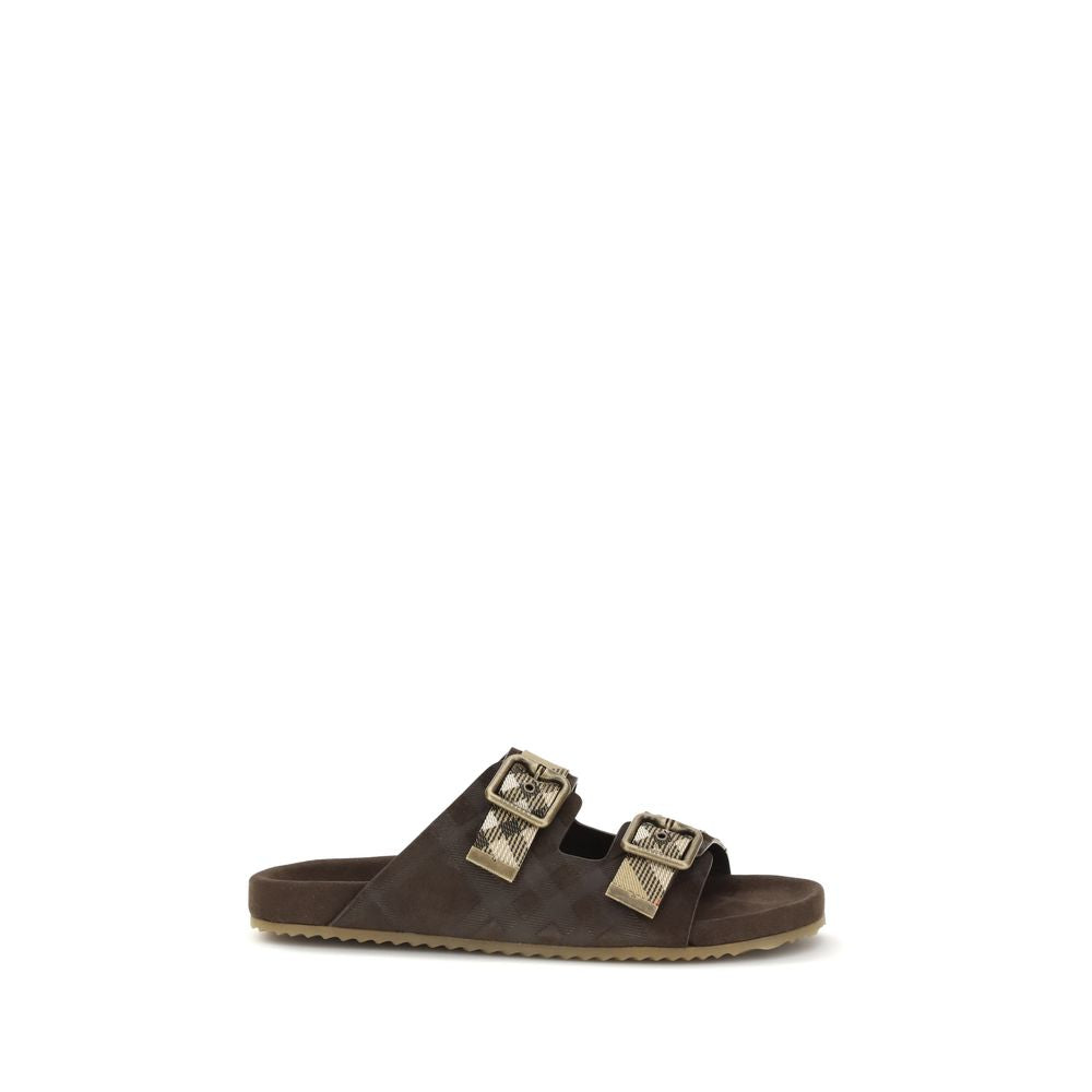 Burberry Brown Rubber Flat Sandals - Luxurious Elegance for All
