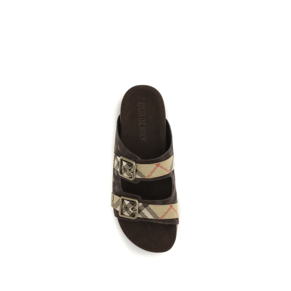 Burberry Brown Rubber Flat Sandals - Luxurious Elegance in Craftsmanship