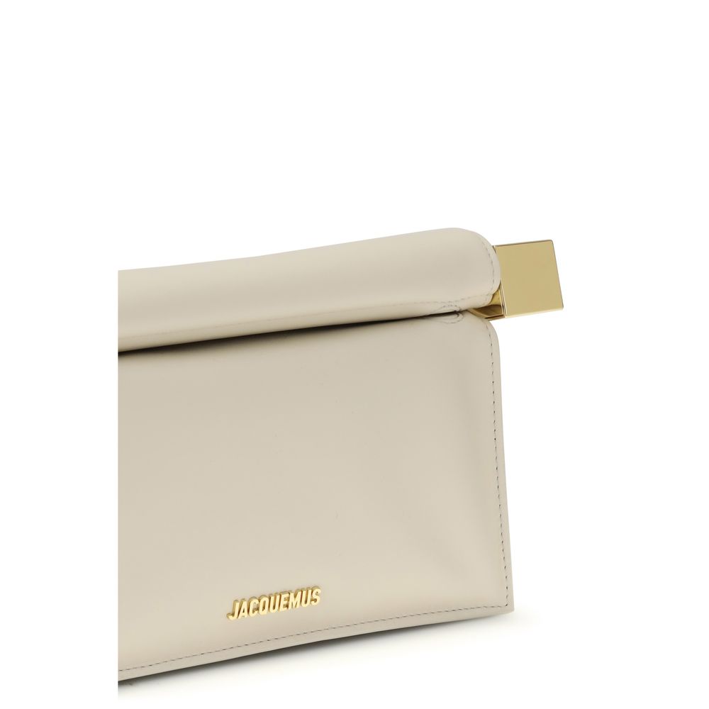 Jacquemus Cream Calf Leather Bos Taurus Clutch Bag