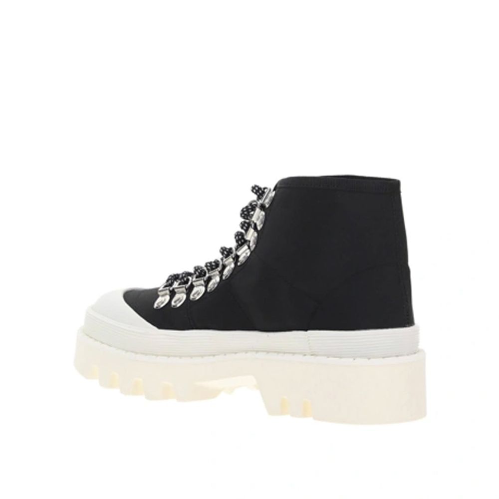Proenza Schouler Black Canvas Lace-Up Boots
