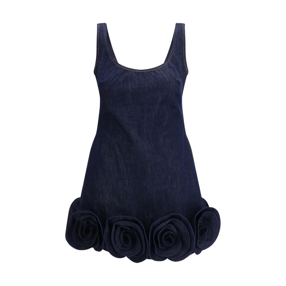 Self-Portrait Blue Cotton Casual Dress - Luxury Fashion Elegance
