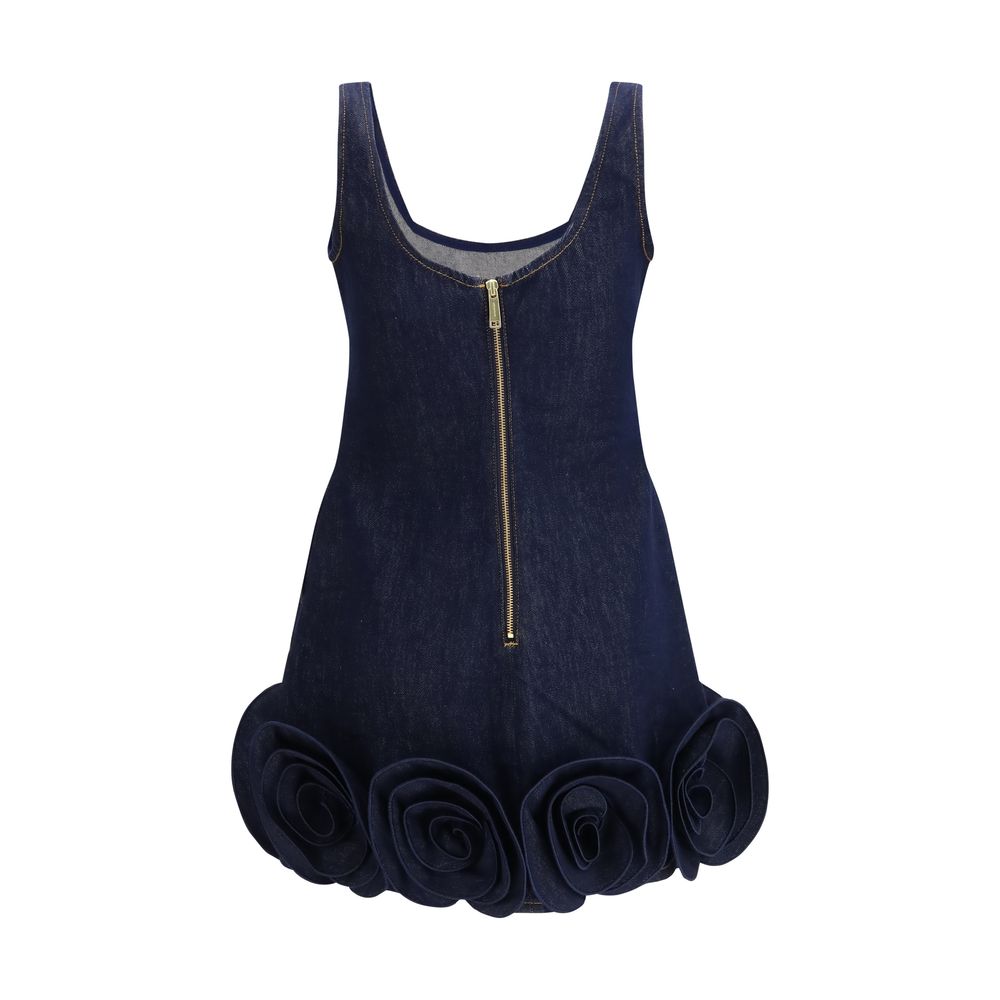 Self-Portrait Blue Cotton Casual Dress - Timeless Luxury Elegance