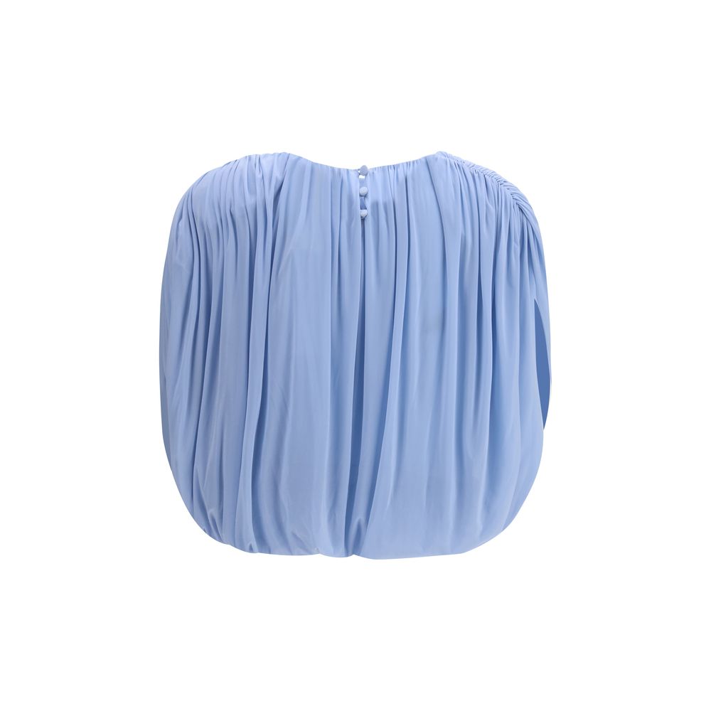 Magda Butrym Blue Copper Blouse - Exquisite Elegance in Luxurious Cupro