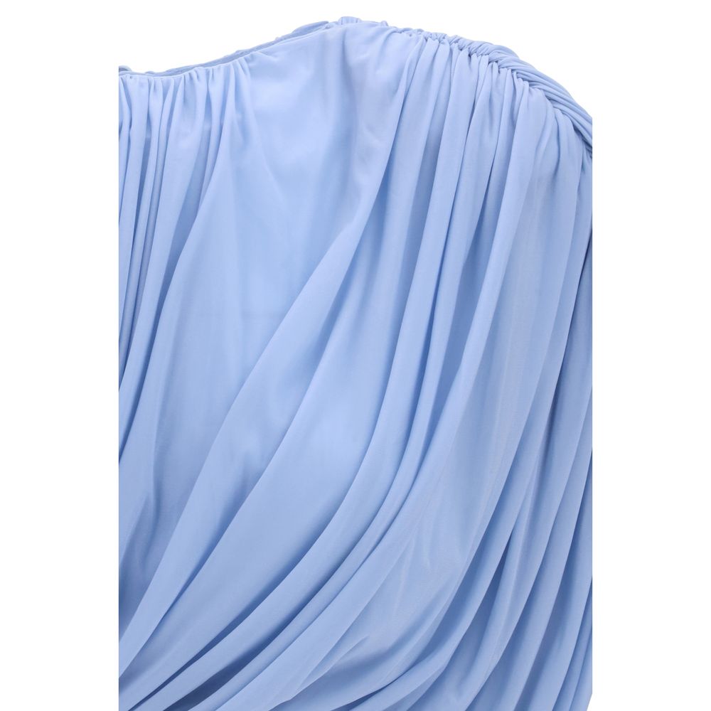 Magda Butrym Blue Copper Blouse - Exquisite Elegance in Cupro