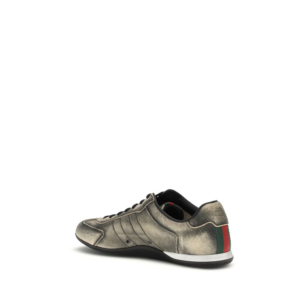 Gucci Black Calf Leather Low Top Sneakers – Artisanal Luxury