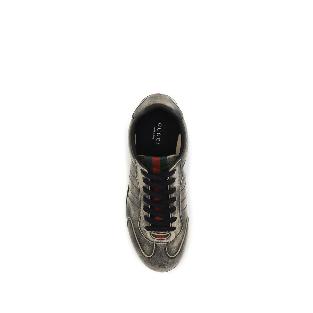 Gucci Black Calf Leather Low Top Sneakers – Artisanal Luxury