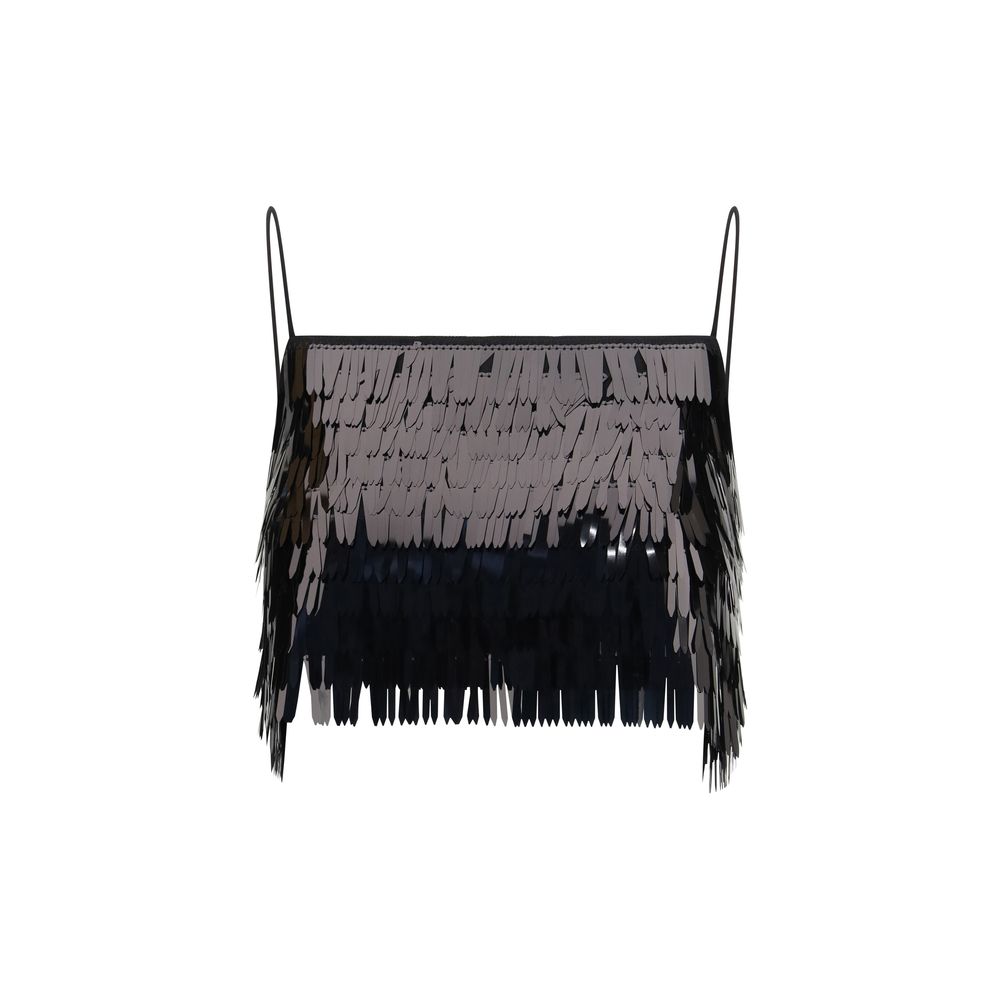 Self-Portrait Black Polyester Blouse - Luxurious Evening Couture