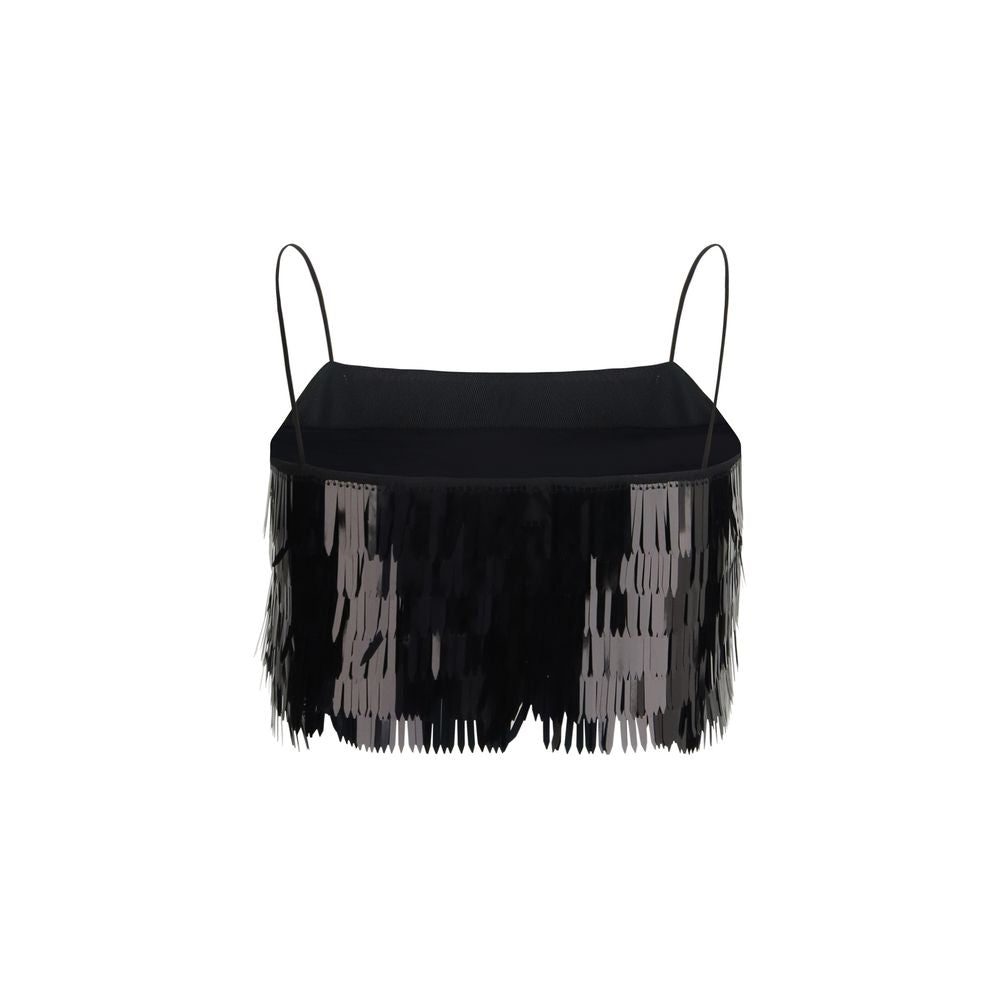 Self-Portrait Black Polyester Blouse - Luxurious Evening Couture