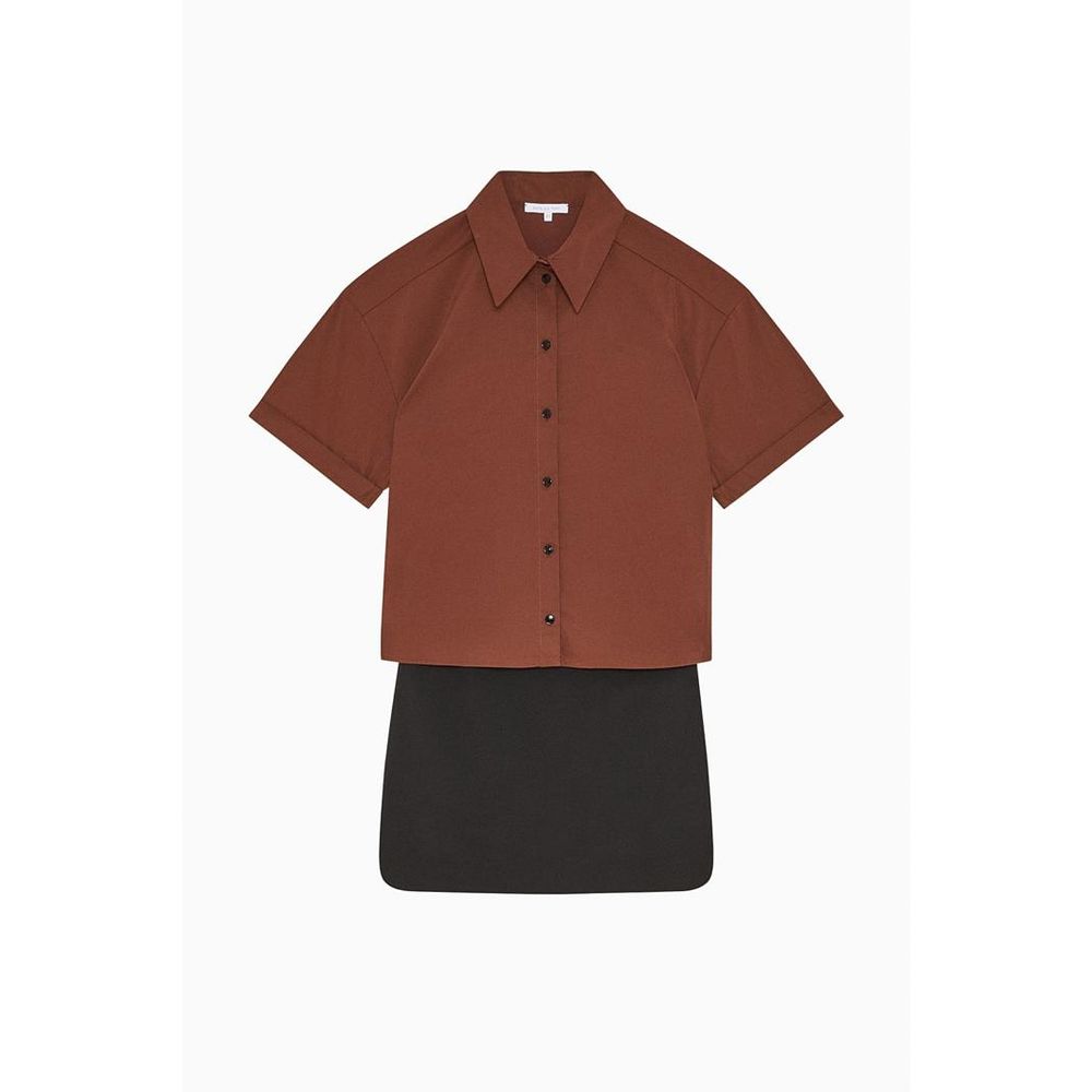 Patrizia Pepe Bicolor Polyester Shortsleeve Shirt - Timeless Luxury