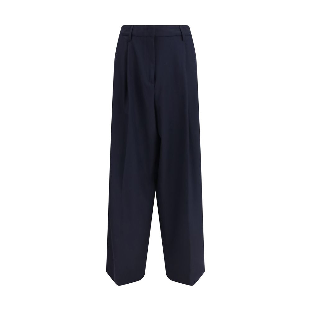 Fabiana Filippi Blue Polyester Casual Pants - Exquisite Elegance