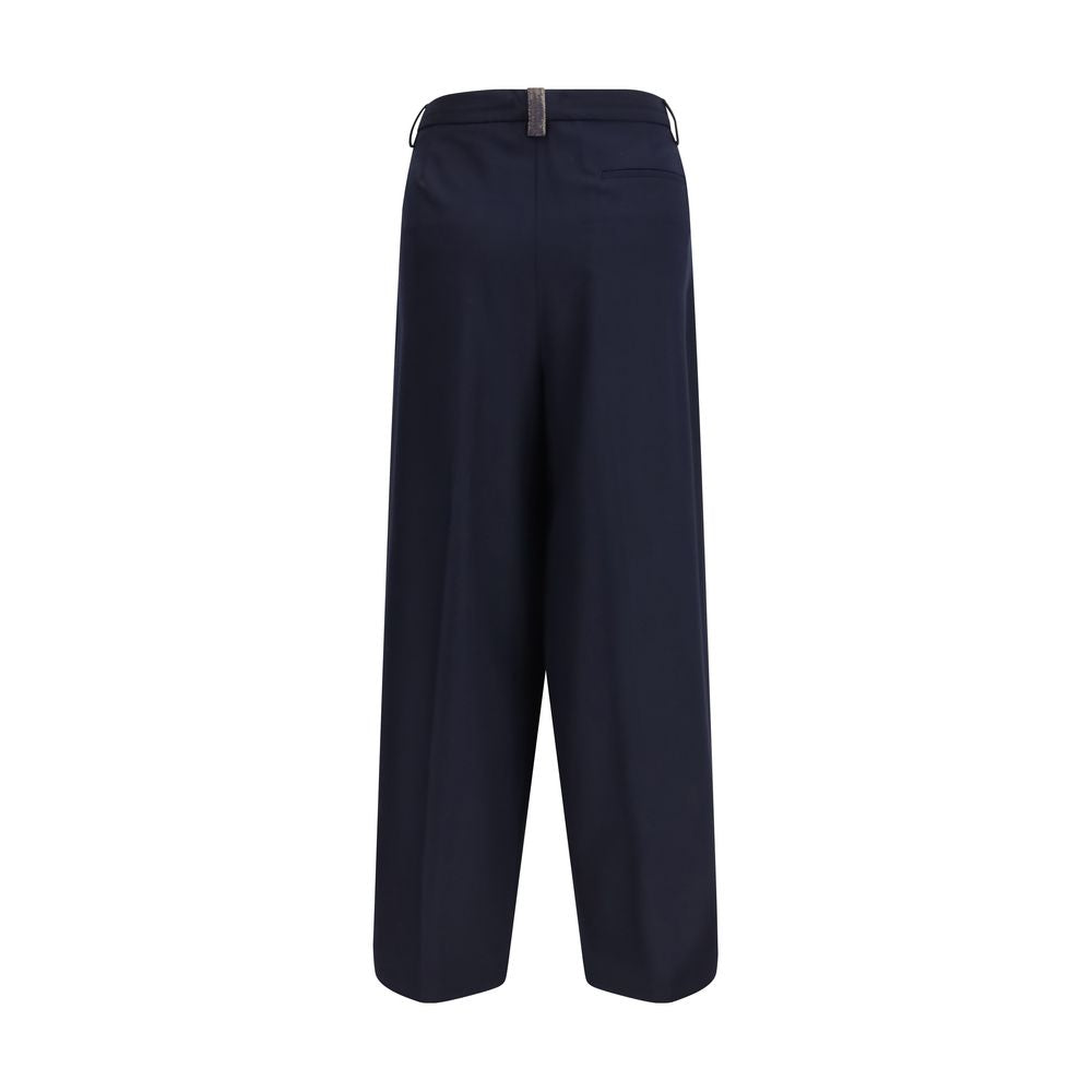 Fabiana Filippi Blue Wide Leg Trousers - Exquisite Italian Craftsmanship