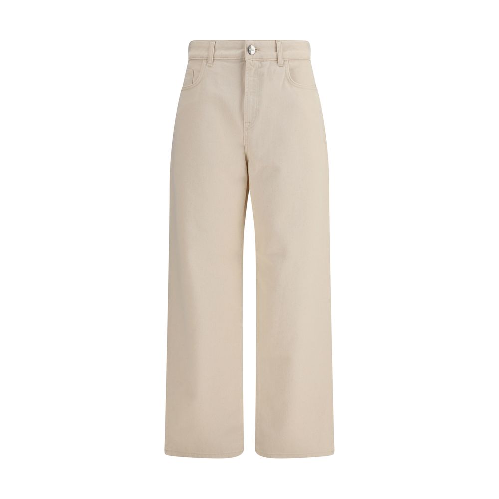 Elevate your wardrobe with Rohe Beige Cotton Casual Pants, a masterpiece of exquisite craftsmanship and timeless elegance, perfect for effortless sophistication.