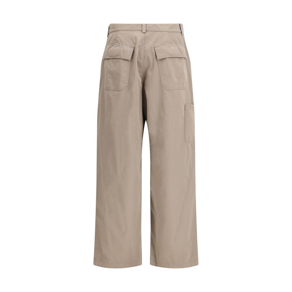 Elevate your wardrobe with Balenciaga Beige Cotton Casual Pants, crafted from premium cotton for a chic, versatile silhouette that embodies modern elegance and sophistication.