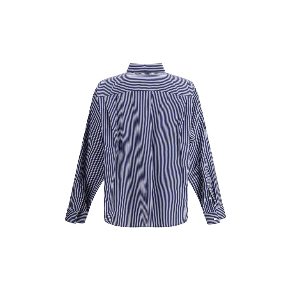 Balenciaga Blue Cotton Pattern Shirt – Luxury Couture Elegance