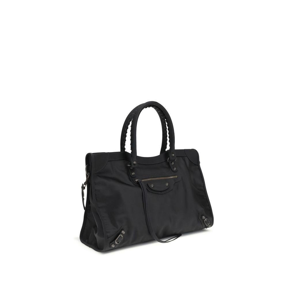 Discover the Balenciaga Black Polyamide Shoulder Bag from the SS26 collection, a masterpiece of handcrafted elegance in luxurious materials, perfect for the discerning individual.
