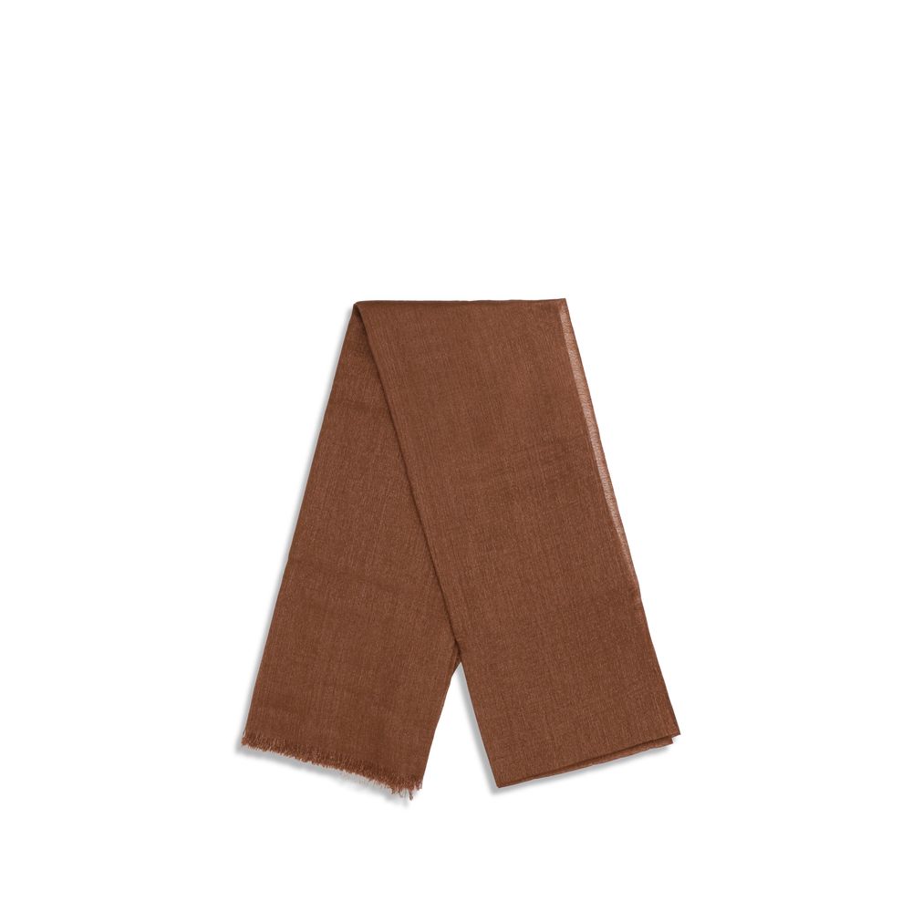 Brunello Cucinelli Brown Cashmere Scarf - Luxurious Sophistication