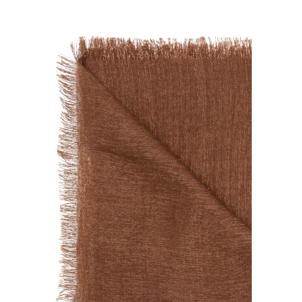 Brunello Cucinelli Brown Cashmere Scarf - Luxurious Sophistication