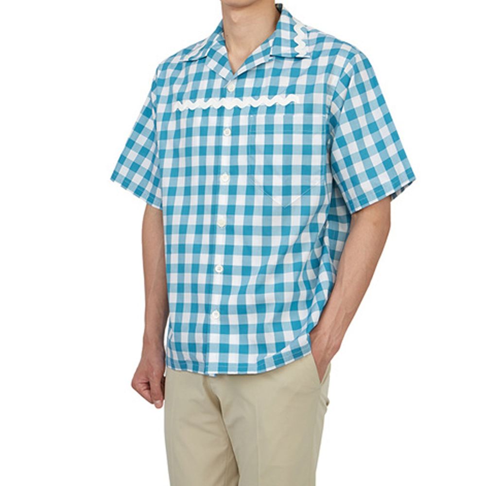 Elevate your wardrobe with the Prada Blue Cotton Pattern Shirt, a masterpiece of Italian craftsmanship, blending timeless elegance with luxurious comfort for the discerning individual.
