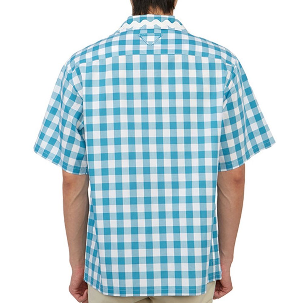 Discover the Prada Blue Cotton Pattern Shirt, a masterpiece of Italian craftsmanship in luxurious cotton, perfect for those who embody elegance and confidence.