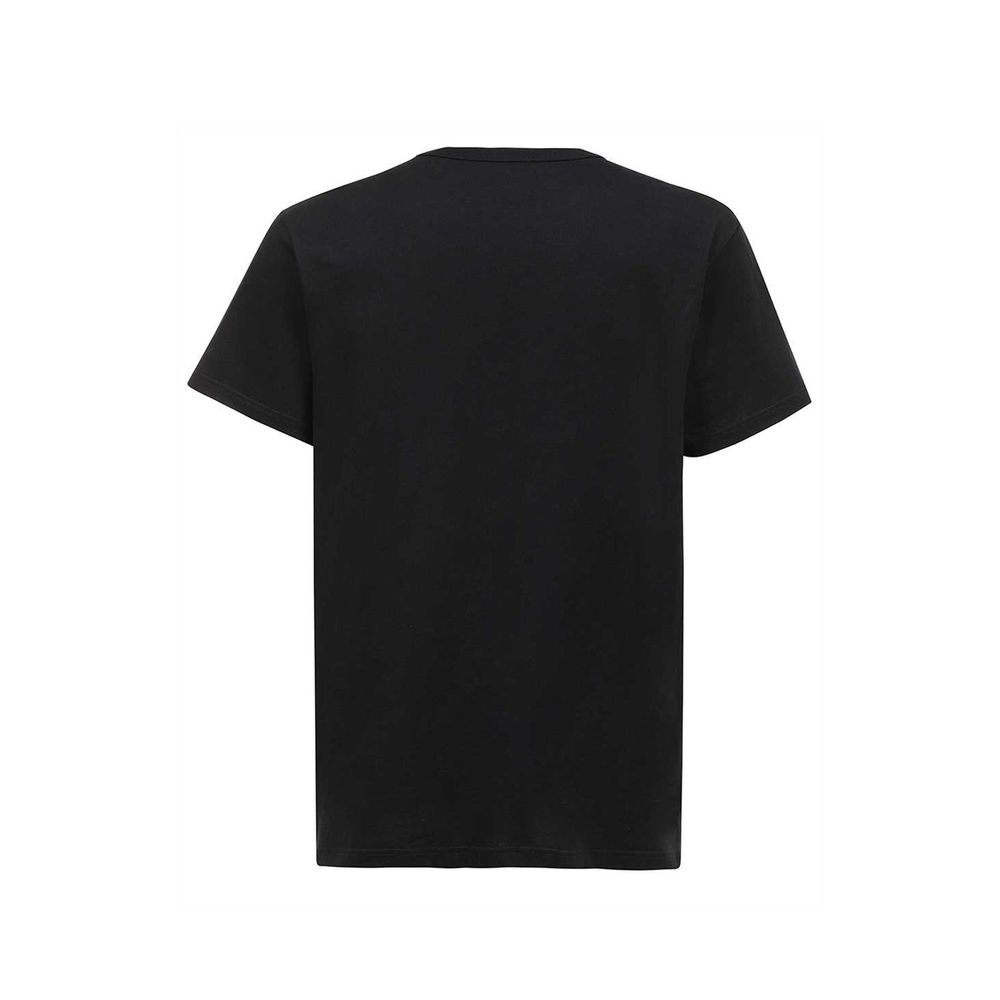 Indulge in the Alexander McQueen Black Cotton T-Shirt, a masterpiece of Italian craftsmanship that embodies timeless elegance and sophistication for the discerning individual.