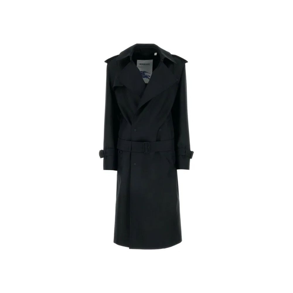 Burberry Black Polyester Coat – Artisanal Luxury Redefined