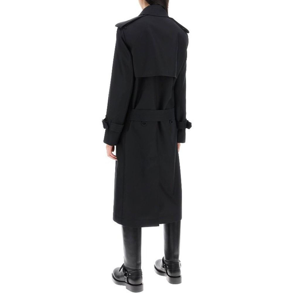 Burberry Black Polyester Coat – Artisanal Luxury Redefined