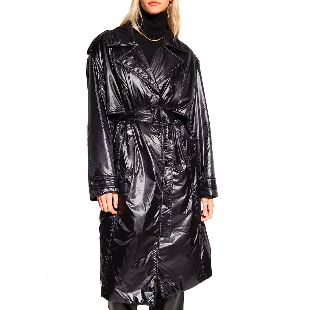 Experience the exquisite allure of the Saint Laurent Black Polyamide Coat, a masterful blend of Italian craftsmanship and timeless elegance, perfect for any sophisticated wardrobe.