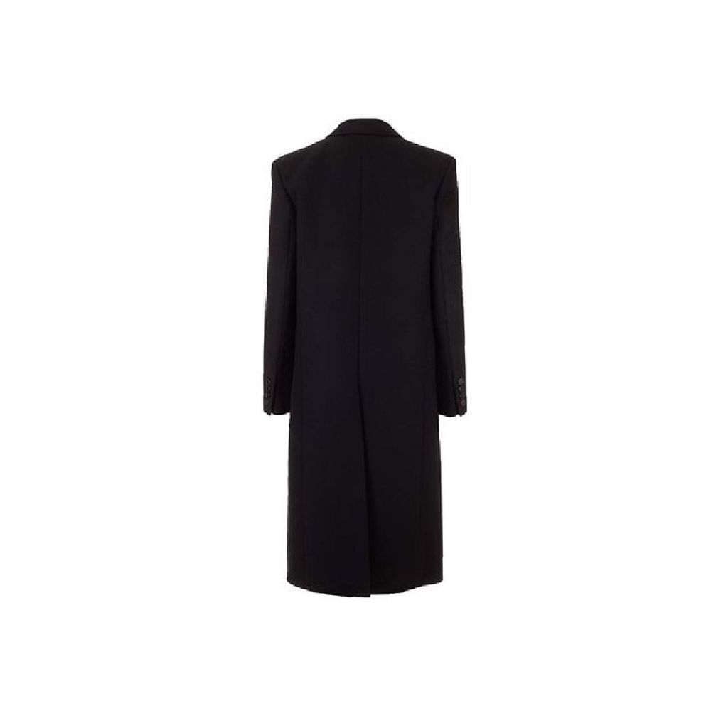 Indulge in the Saint Laurent Black Acetate Coat, a timeless blend of 71% acetate and 29% viscose, crafted in Italy for an exquisite silhouette that redefines luxury.
