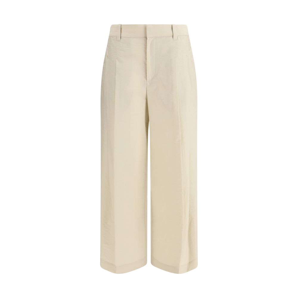 Brunello Cucinelli Beige Cotton Casual Pants | Artisanal Luxury