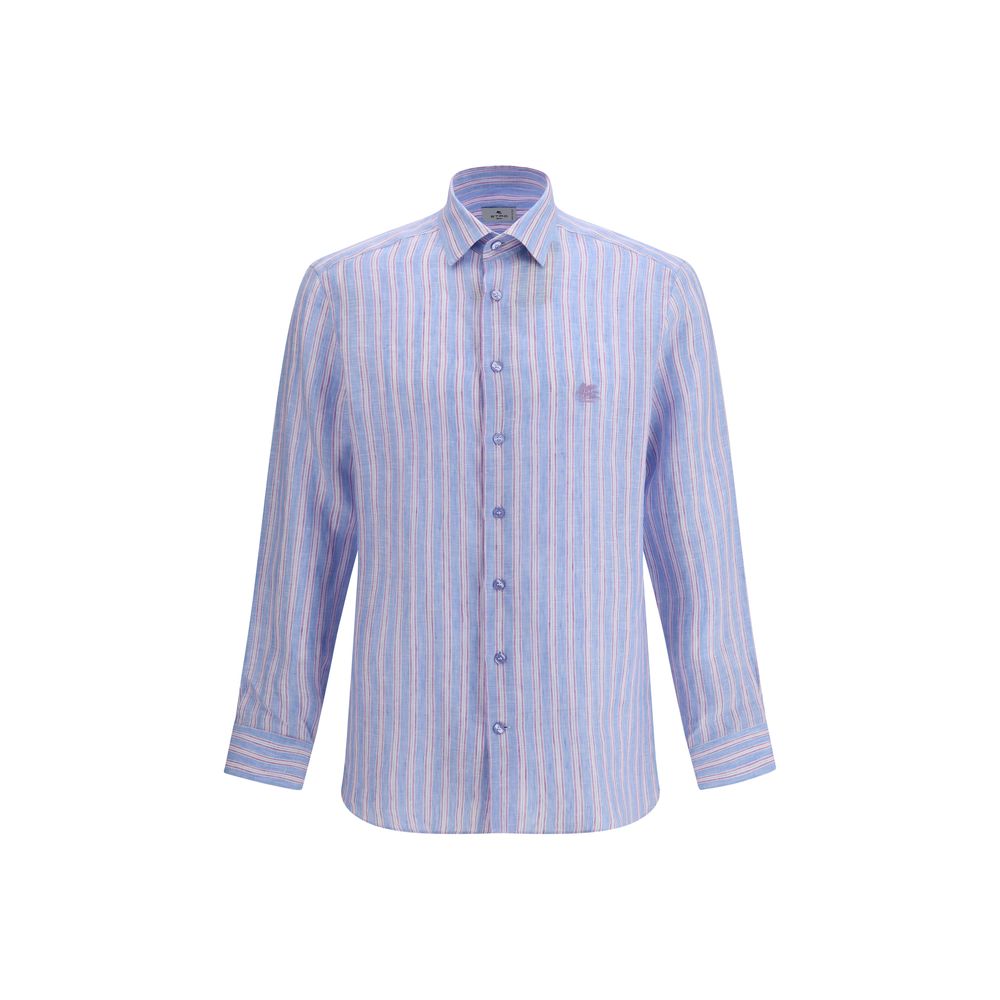 Elevate your wardrobe with the Etro Multicolor Linen Pattern Shirt, a masterpiece of exquisite craftsmanship and timeless luxury, perfect for any sophisticated occasion.