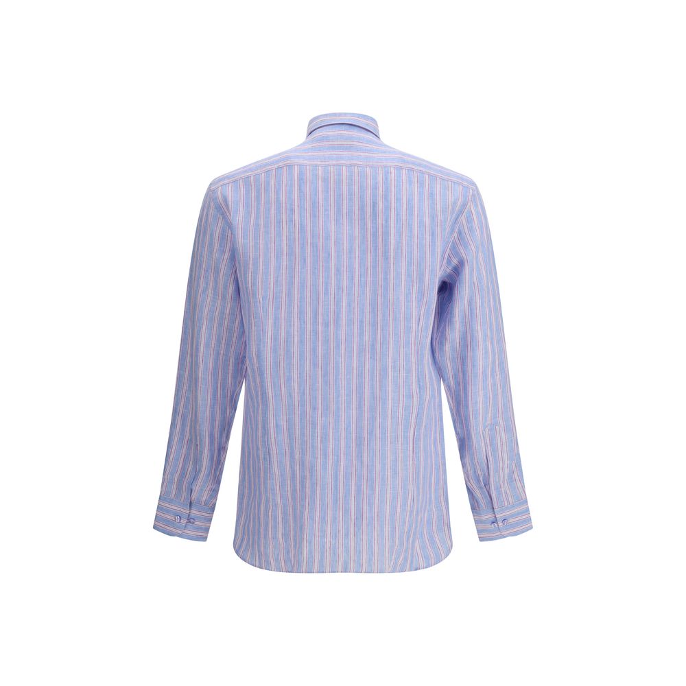 Discover the Etro Multicolor Linen Pattern Shirt from the SS26 collection, a masterpiece of exquisite craftsmanship in pure linen, embodying timeless luxury and effortless elegance.