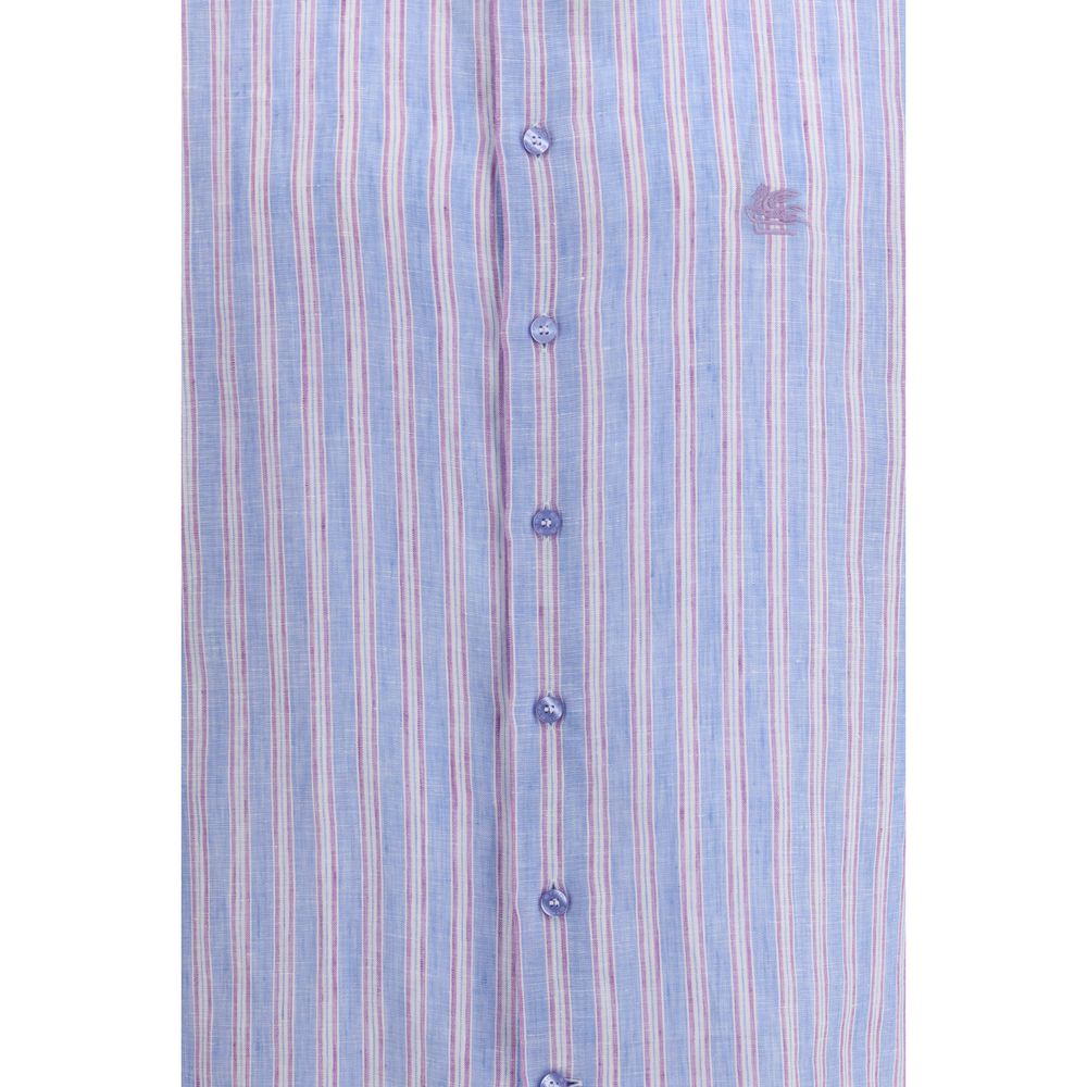 Experience the exquisite allure of the Etro Multicolor Linen Pattern Shirt, a timeless luxury crafted from pure linen, perfect for elevating your sophisticated style.