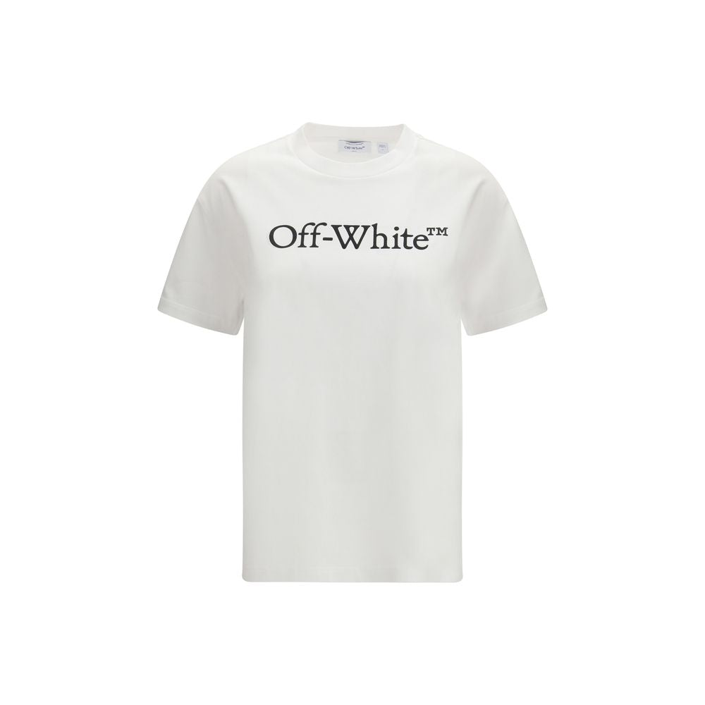 Elevate your wardrobe with the Off-White Big Logo Bookish T-shirt from the SS26 Collection, crafted from luxurious cotton for unmatched elegance and comfort.