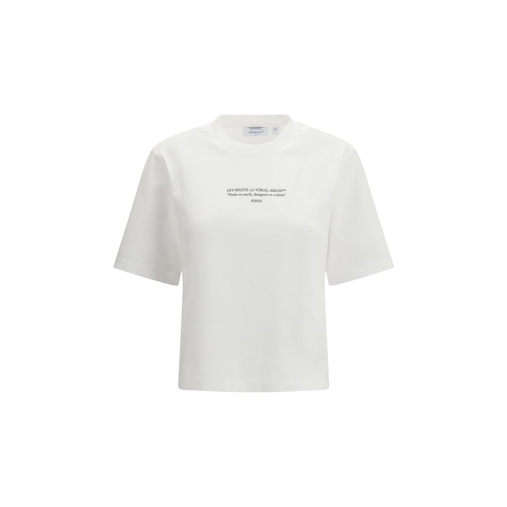 Off-White White Cotton Sportswear T-Shirt – Designer Elegance