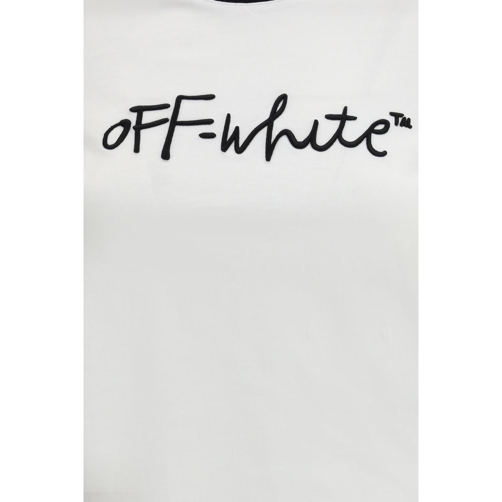 Elevate your wardrobe with the Off-White The Script T-shirt, crafted from 100% soft cotton, embodying luxury and sophistication for the discerning individual.