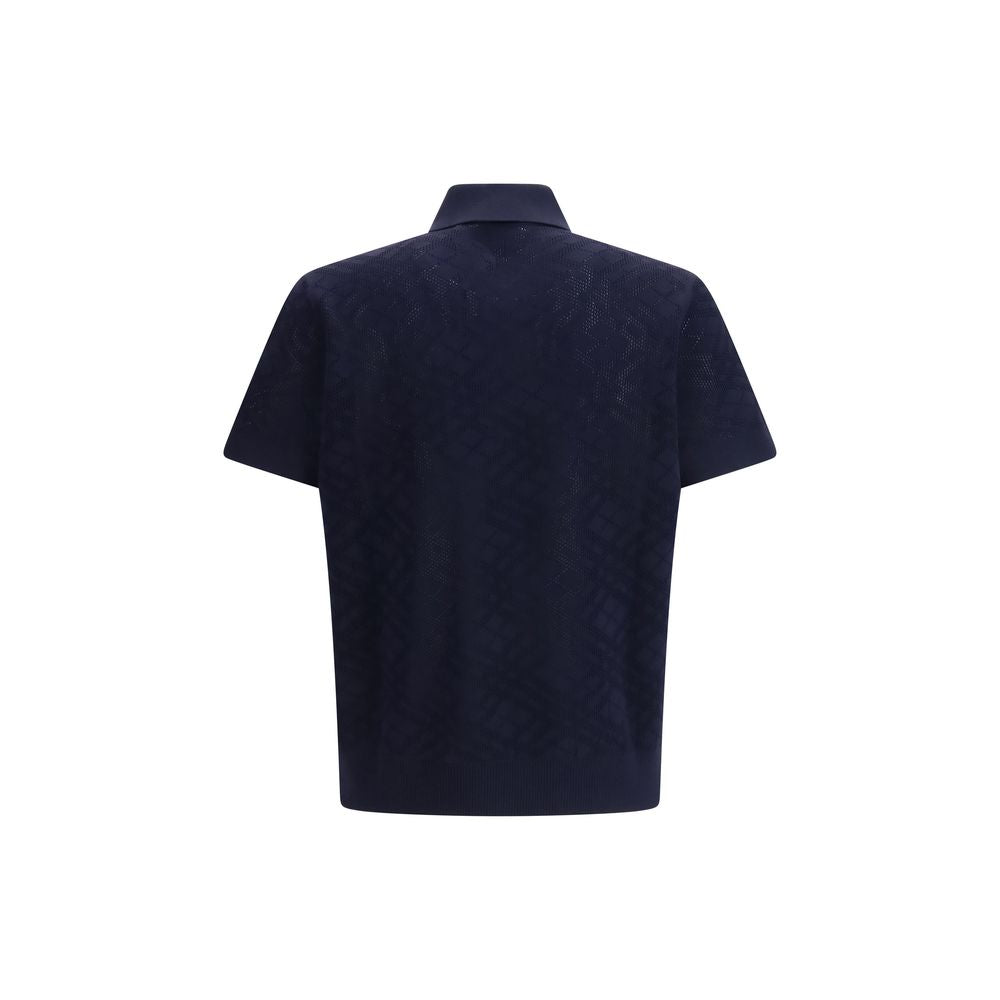 Burberry Blue Wool Polo Shirt - Timeless Luxury for All