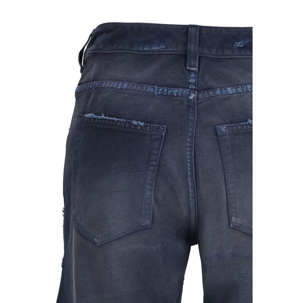 Balenciaga Blue Cotton Flared Jeans – Artisanal Haute Couture
