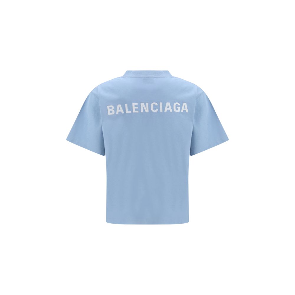 Balenciaga Light Blue Cotton T-Shirt - Timeless Luxury Essentials