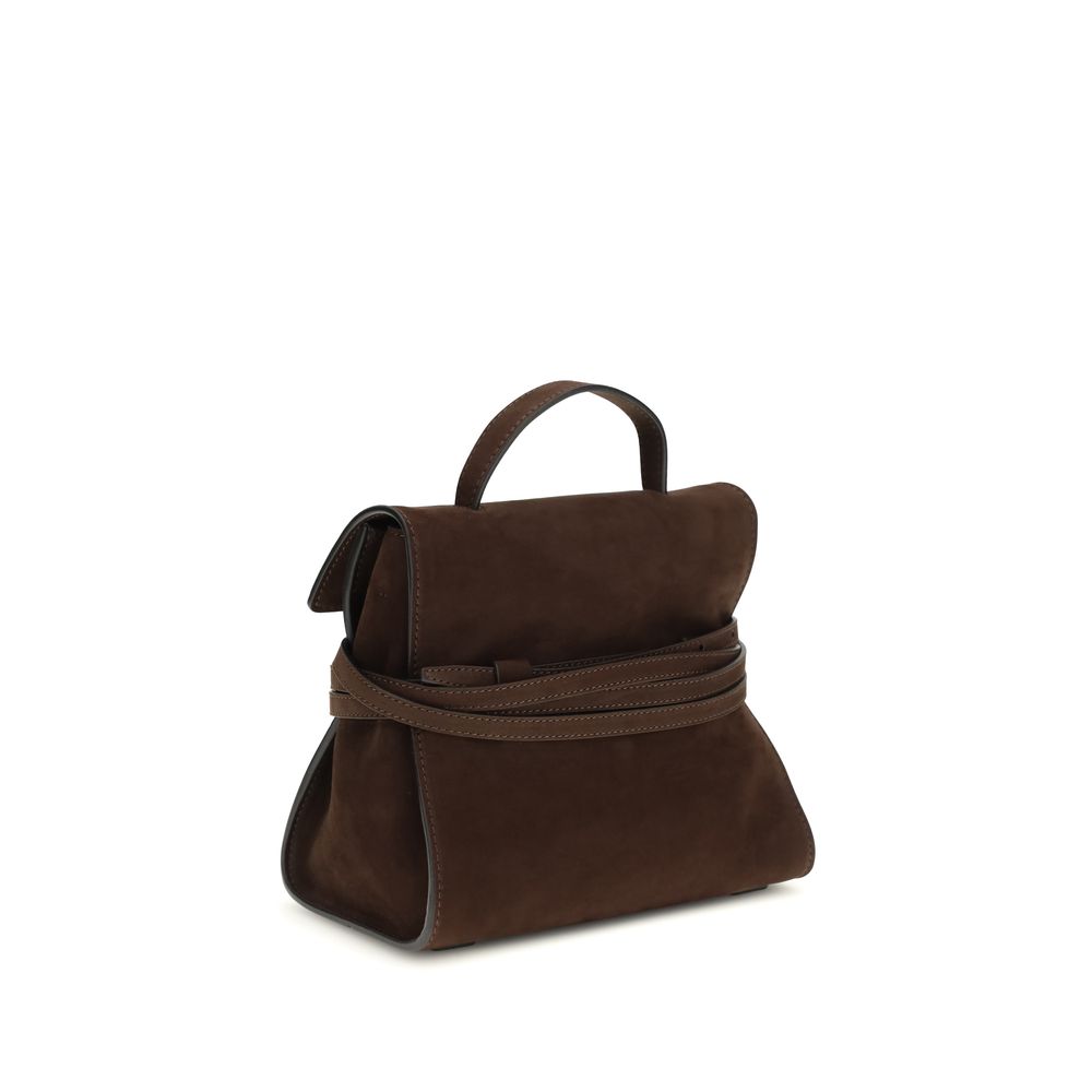 Indulge in the Moschino Brown Calf Leather Bos Taurus Handbag from the SS26 collection, where exquisite craftsmanship meets timeless elegance, elevating your style effortlessly.