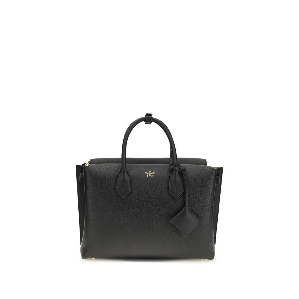 MCM Black Calf Leather Bos Taurus Shoulder Bag - Timeless Luxury
